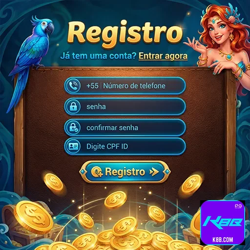 Login rápido no app oficial k8b.com no celular