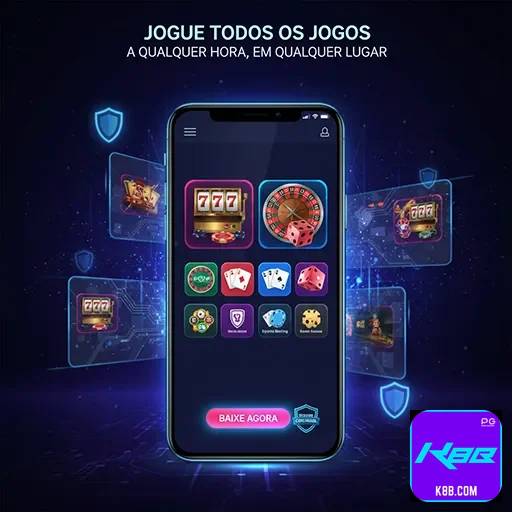 Tela mobile com suporte direto e login seguro k8b.com